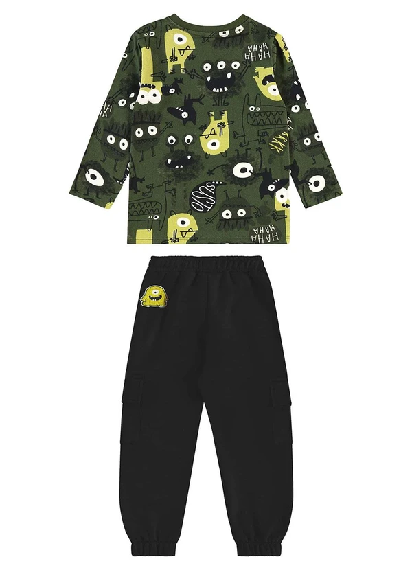 Três e Já - Conjunto com Camiseta e Calça de Verde 3