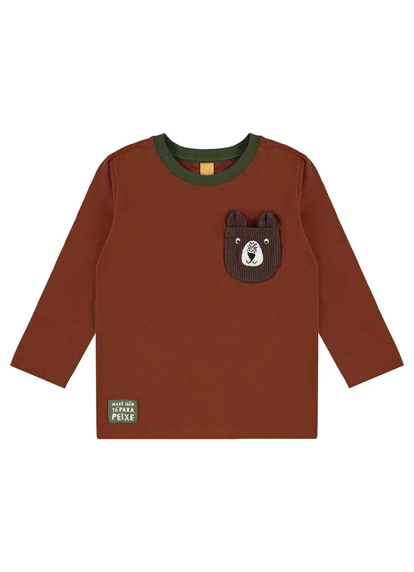 Três e Já - Conjunto com Camiseta e Calça Marrom 5