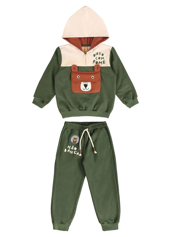 Três e Já - Conjunto com Casaco e Calça Verde 3