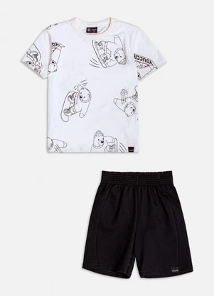 Youccie - Conjunto com Estampa de Ursinhos Off White - YOUCCIE