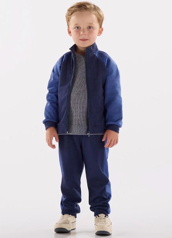 Up Baby - Conjunto com Jaqueta e Calça Azul