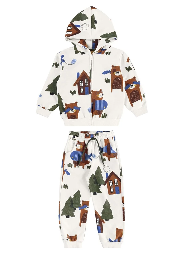 Três e Já - Conjunto com Jaqueta e Calça Bege 3