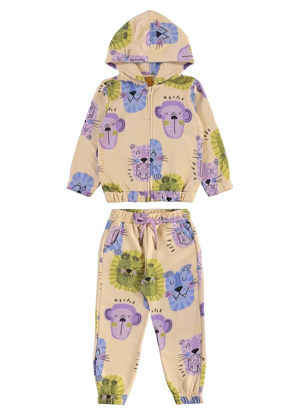 Três e Já - Conjunto com Jaqueta e Calça Bege 3