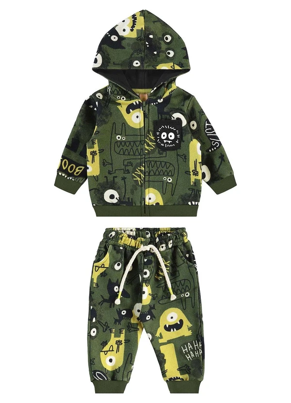 Três e Já - Conjunto com Jaqueta e Calça de Verde 3