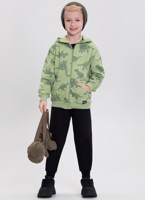 Alakazoo - Conjunto com Jaqueta e Calça em Moletom Verde