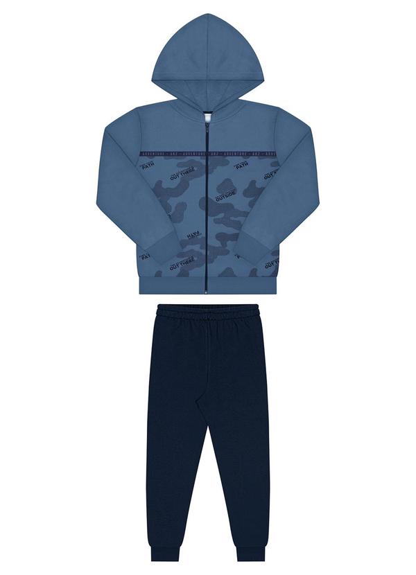 Alakazoo - Conjunto com Jaqueta Estampada e Calça Azul 2