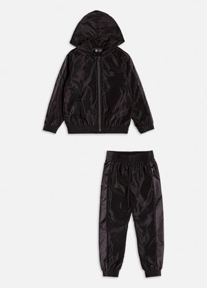 Youccie - Conjunto Corta Vento em Tactel Sport Preto - YOUCCIE