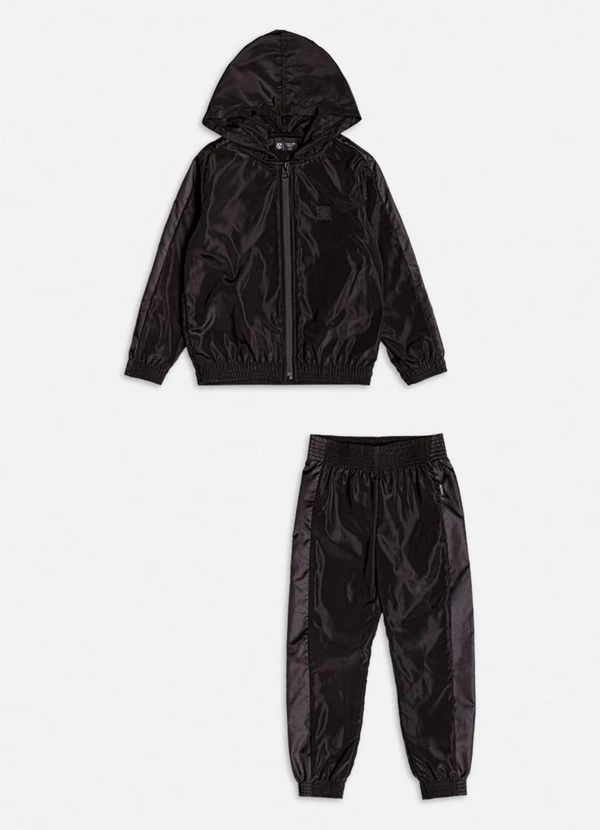 Youccie - Conjunto Corta Vento em Tactel Sport Preto