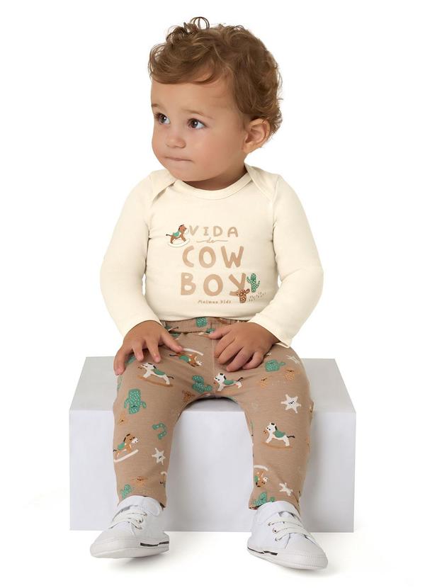 Malwee Kids - Conjunto Cowboy em Cotton Bege