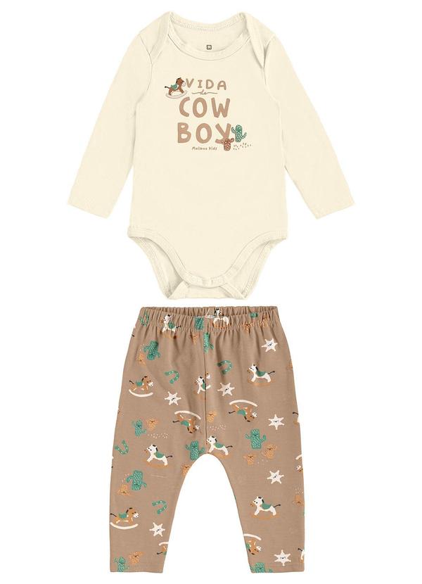 Malwee Kids - Conjunto Cowboy em Cotton  Bege 2