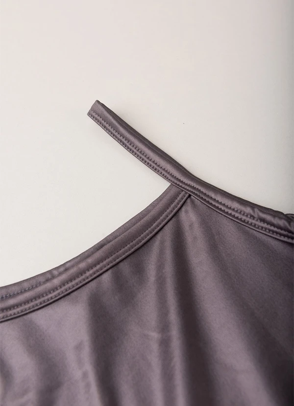 Vida Costeira - Conjunto Cropped e Vestido Infantil Chumbo 4