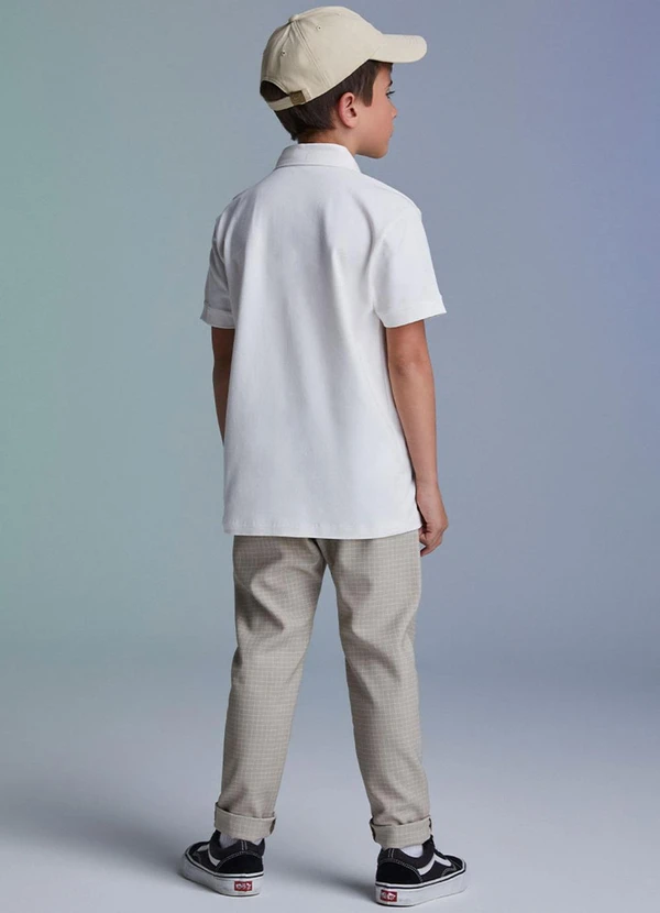 Youccie - Conjunto de Estampa Quadriculada Off White 2