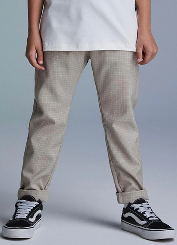 Youccie - Conjunto de Estampa Quadriculada Off White 4