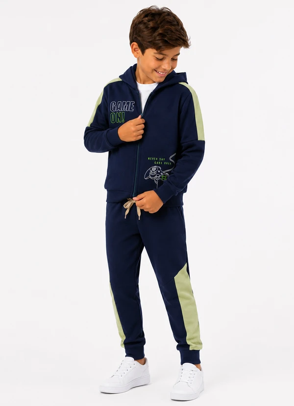 Rosa Azul - Conjunto de Inverno Game On Azul Marinho