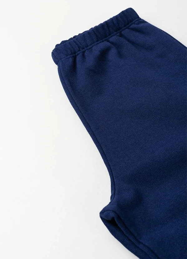 Vida Costeira - Conjunto de Moletom Básico com Capuz  Azul 6