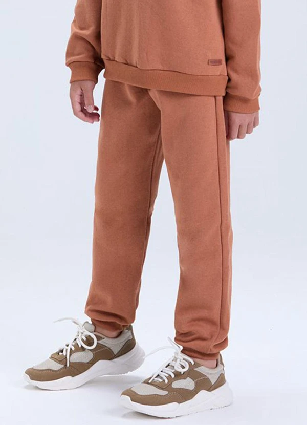 Vida Costeira - Conjunto de Moletom Básico com Capuz  Caramelo 3