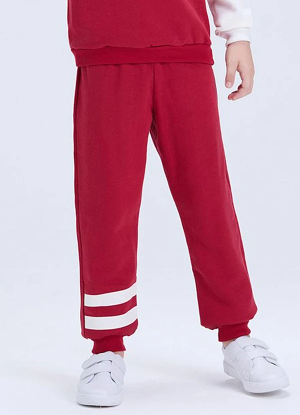 Vida Costeira - Conjunto de Moletom Colegial Va com Capuz Bordo 3