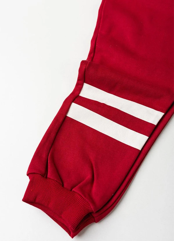 Vida Costeira - Conjunto de Moletom Colegial Va com Capuz Bordo 7