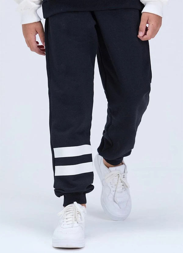 Vida Costeira - Conjunto de Moletom Colegial Va com Capuz Preto 3