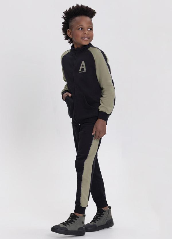 Alakazoo - Conjunto de Moletom com Calça e Jaqueta Preto 1