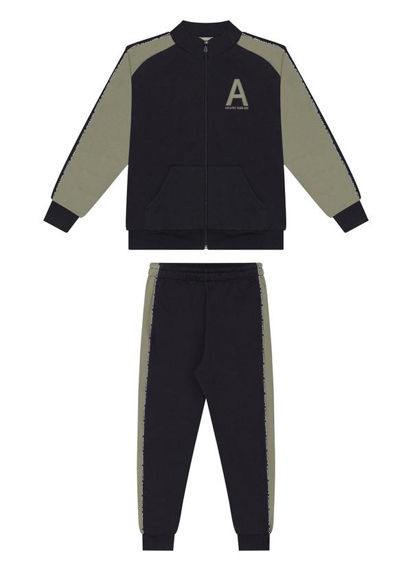 Alakazoo - Conjunto de Moletom com Calça e Jaqueta Preto 2