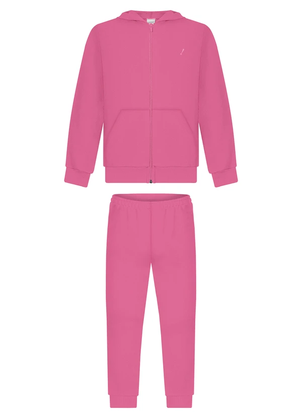 Alakazoo - Conjunto de Moletom com Calça e Jaqueta Rosa