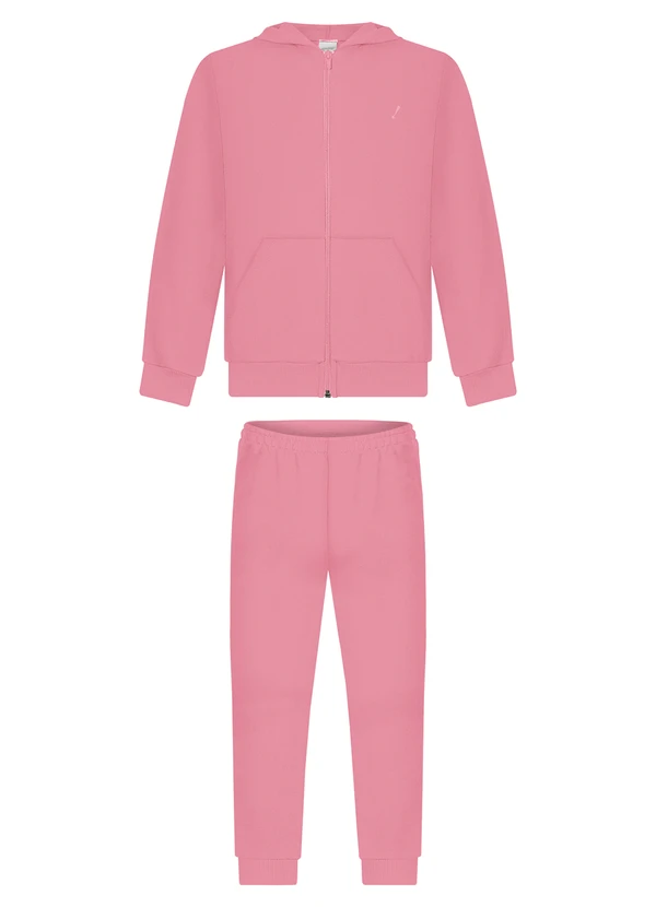 Alakazoo - Conjunto de Moletom com Calça e Jaqueta Rosa