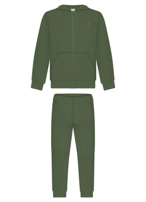 Alakazoo - Conjunto de Moletom com Calça e Jaqueta Verde - ALAKAZOO