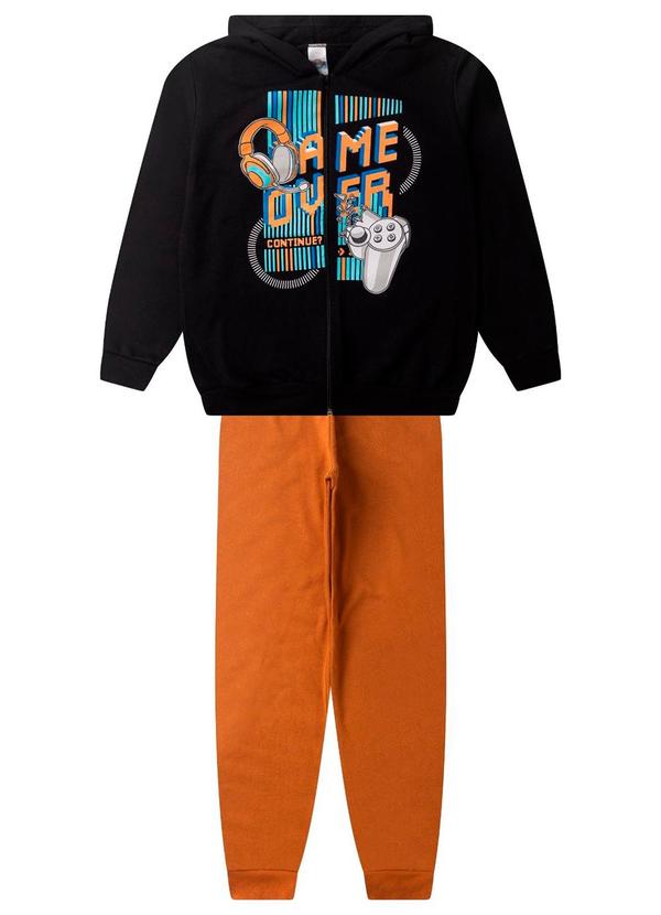 Rovitex - Conjunto de Moletom com Capuz Kappes Preto