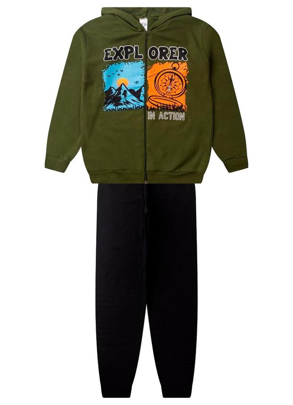 Rovitex - Conjunto de Moletom com Capuz Kappes Verde