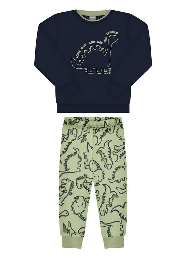 Alakazoo - Conjunto de Moletom com Estampa em Relevo Verde 1