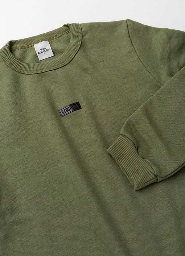 Vida Costeira - Conjunto de Moletom com Faixa Lateral Verde 5