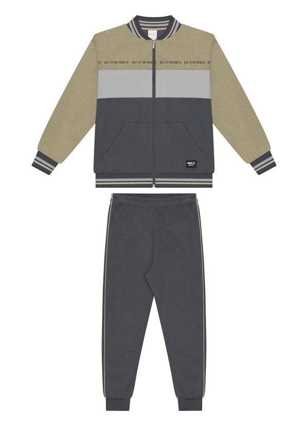 Alakazoo - Conjunto de Moletom com Jaqueta e Calça Bege 2