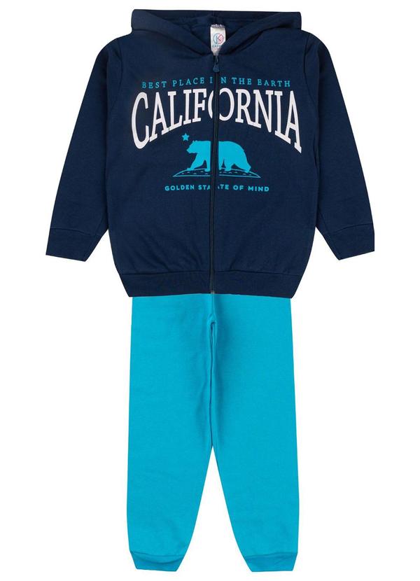 Rovi Kids - Conjunto de Moletom Infantil com Capuz Azul