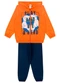 Rovi Kids - Conjunto de Moletom Infantil com Capuz Azul - variação: Laranja
