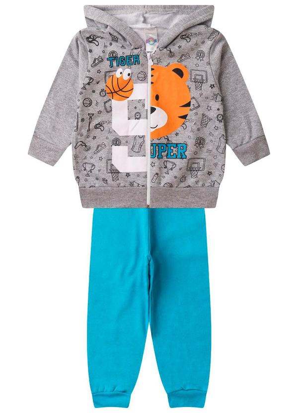 Rovitex - Conjunto de Moletom Infantil Menino Kappes Cinza