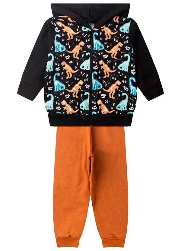 Rovitex - Conjunto de Moletom Infantil Menino Kappes Preto