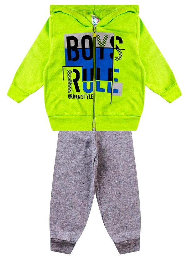 Rovitex - Conjunto de Moletom Infantil Menino Verde