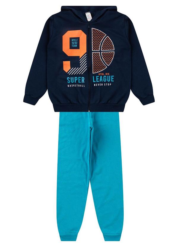 Rovi Kids - Conjunto de Moletom Masculino com Capuz Azul