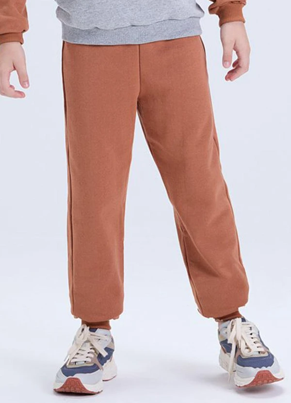 Vida Costeira - Conjunto de Moletom Raglan com Aplique Caramelo 3