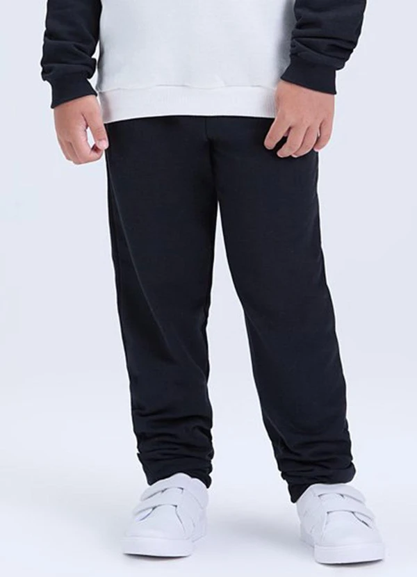 Vida Costeira - Conjunto de Moletom Raglan com Aplique Preto 3