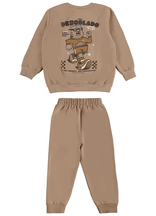 Malwee Kids - Conjunto Descolado em Moletom Bege 3