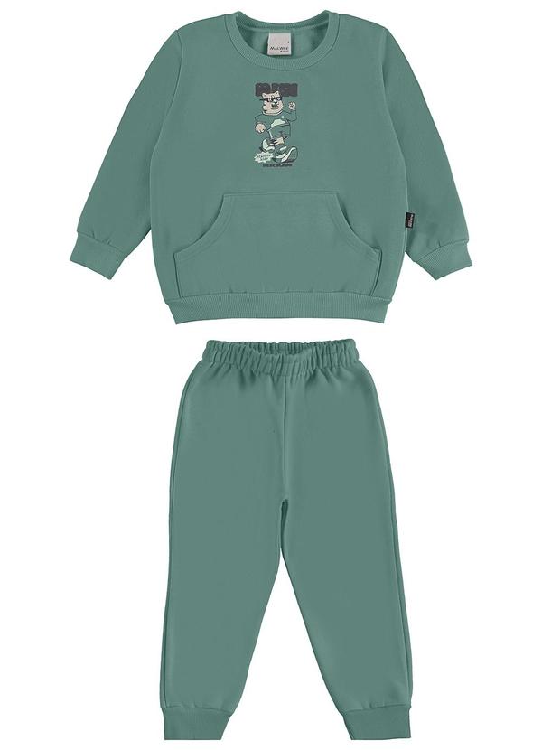Malwee Kids - Conjunto Descolado em Moletom Verde 1