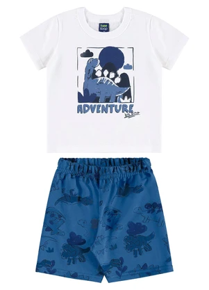 Bee Loop - Conjunto Dino Adventure Infantil Branco - BEE LOOP