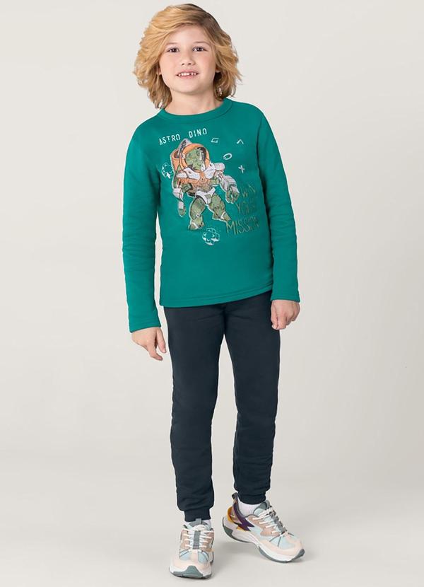 Brandili - Conjunto Dino Infantil Menino Verde
