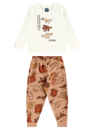Bee Loop - Conjunto Dinossaurinho Infantil Branco - BEE LOOP