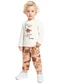 Bee Loop - Conjunto Dinossaurinho Infantil Branco - variação:  