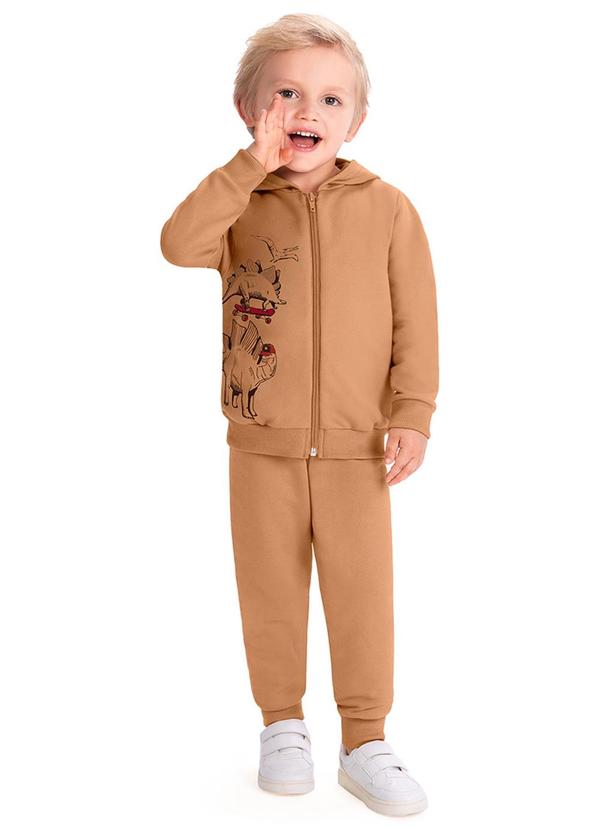 Alenice - Conjunto Dinossauro Skate Menino Marrom 1