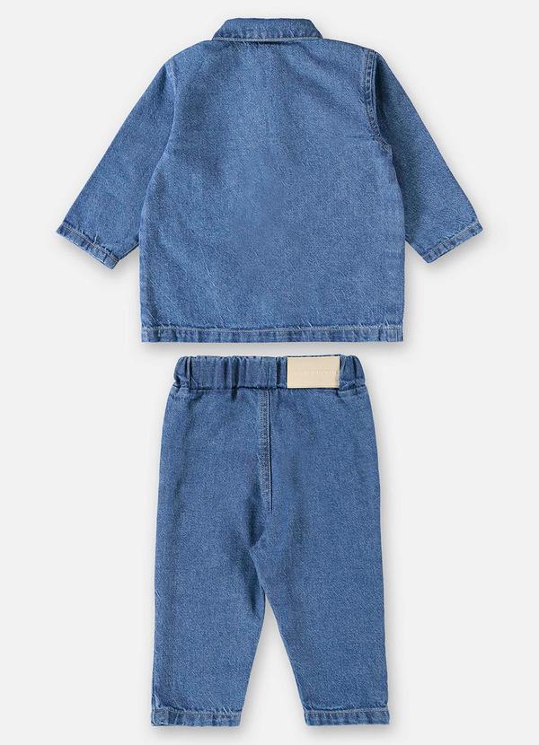 Up Baby - Conjunto em Jeans para Bebê Menino Azul 3