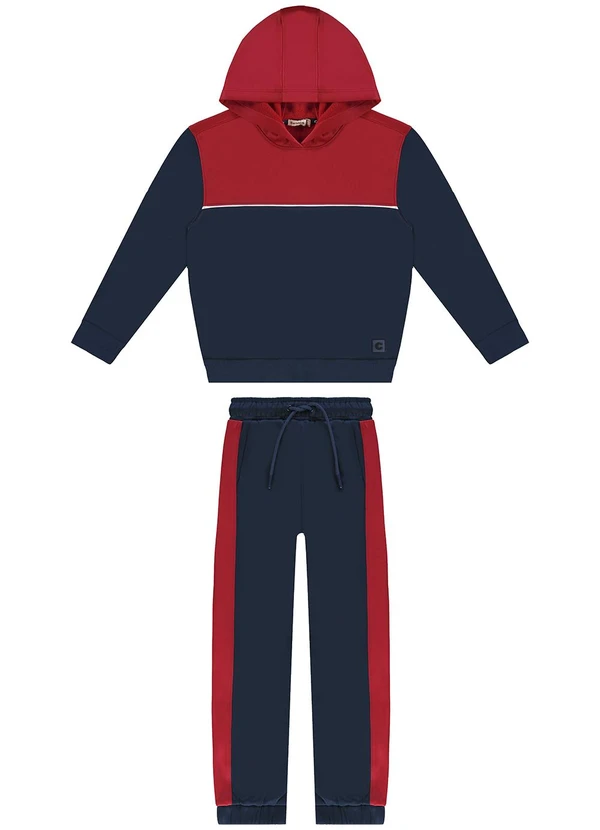 Carinhoso - Conjunto em Malha Térmica Menino Azul